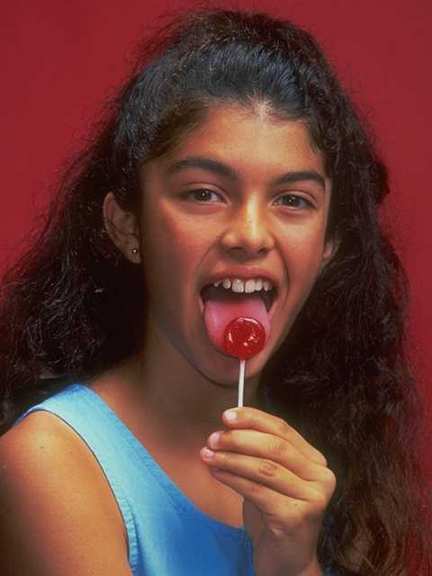 Ni�a con piruleta